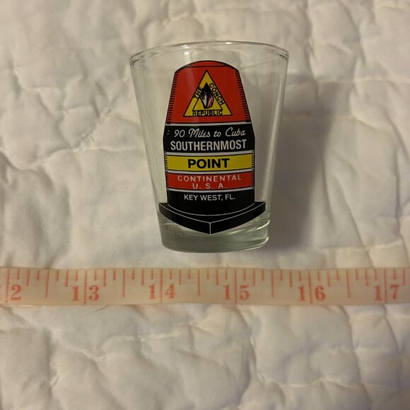Conch Republic 90 Miles Cuba Key West FL Shot Glass Shooter Drinks Bar Bartender - Picture 7 of 8